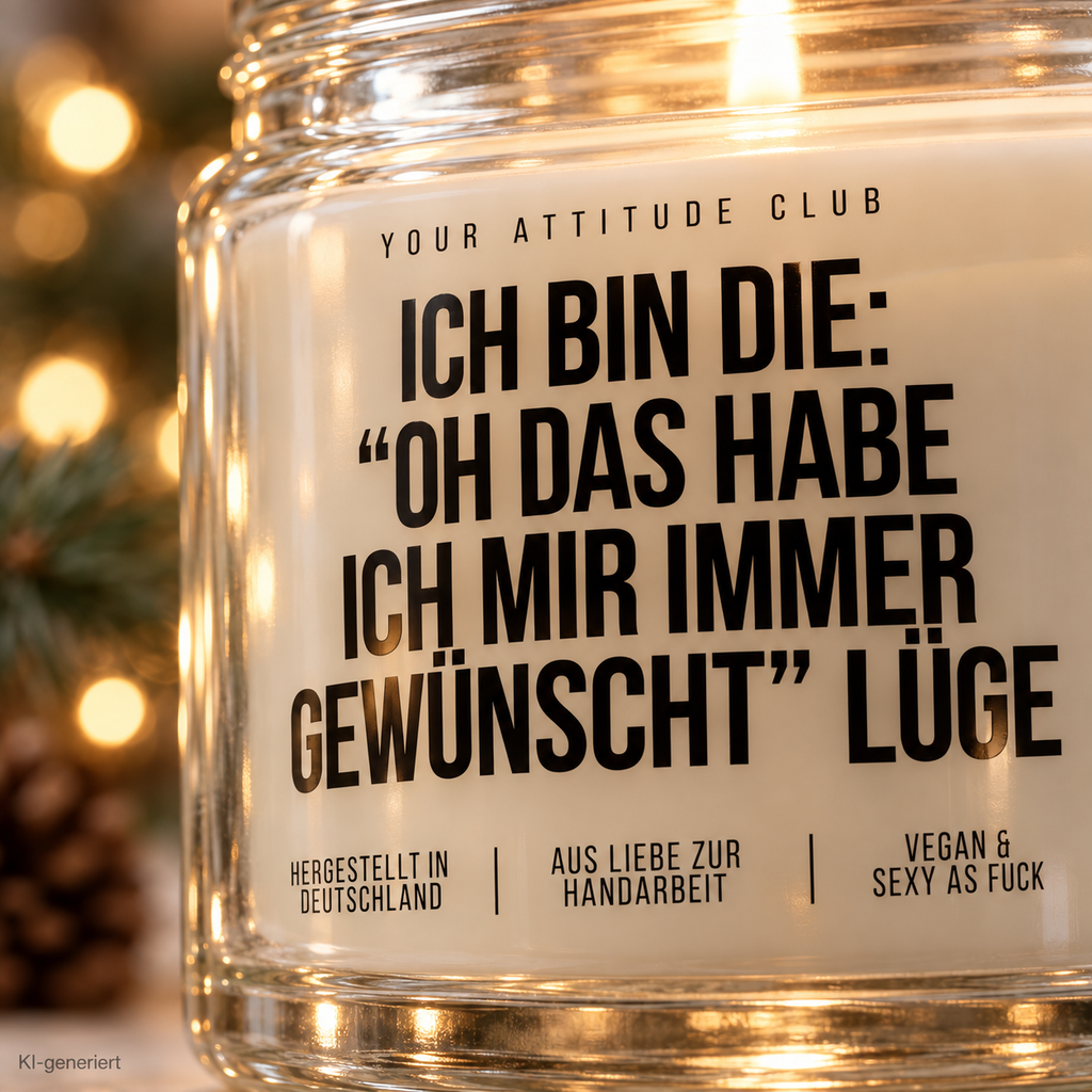 ICH BIN DIE: “OH DAS HABE ICH MIR IMMER GEWÜNSCHT” LÜGE | Weihnachtskerze Duftkerze Weihnachten Geschenkidee Wichtelgeschenk