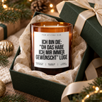 ICH BIN DIE: “OH DAS HABE ICH MIR IMMER GEWÜNSCHT” LÜGE – Weihnachtskerze | lustiges Weihnachtsgeschenk | Wichtelgeschenk | Geschenkidee Weihnachten
