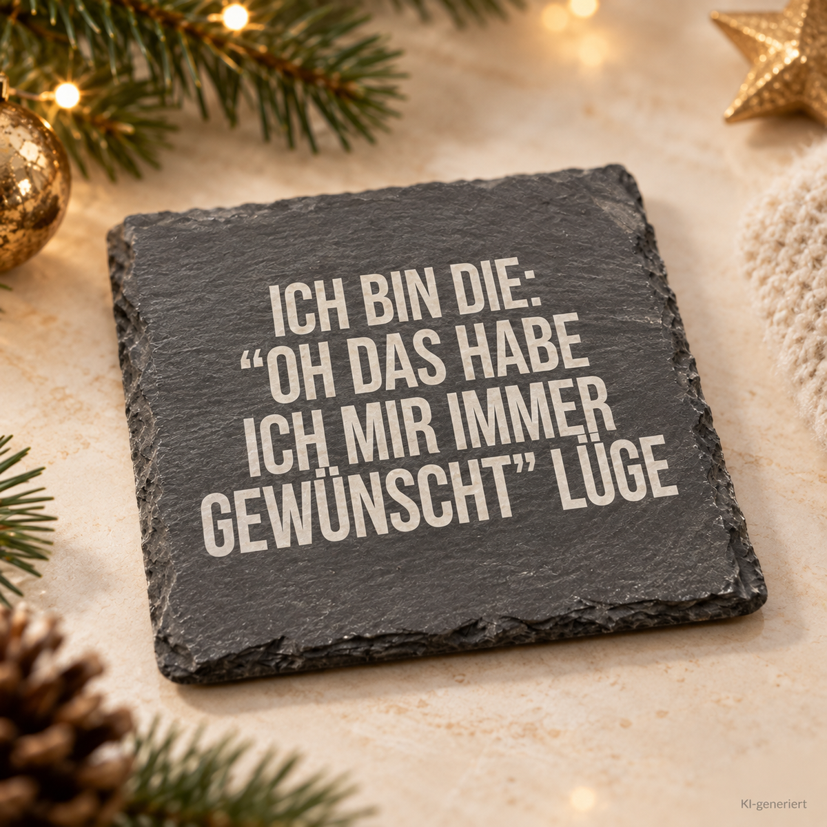 ICH BIN DIE: “OH DAS HABE ICH MIR IMMER GEWÜNSCHT” LÜGE – Weihnachtskerze | lustiges Weihnachtsgeschenk | Wichtelgeschenk | Geschenkidee Weihnachten