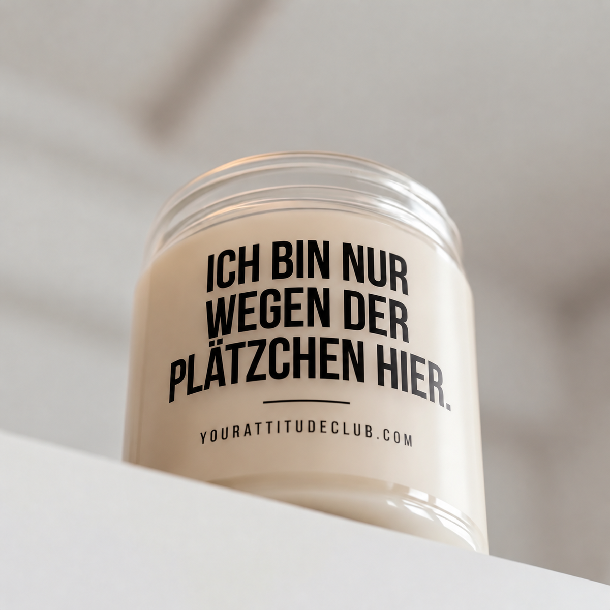 ICH BIN NUR WEGEN DER PLÄTZCHEN HIER. | Weihnachtskerze, lustiges Weihnachtsgeschenk, Wichtelgeschenk, Geschenk für Freundin, Kollegin, Schwester