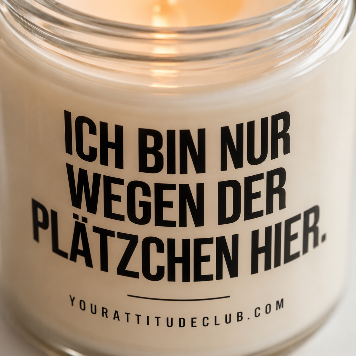 ICH BIN NUR WEGEN DER PLÄTZCHEN HIER. | Weihnachtskerze, lustiges Weihnachtsgeschenk, Wichtelgeschenk, Geschenk für Freundin, Kollegin, Schwester