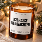 ICH HASSE WEIHNACHTEN – Weihnachtskerze | lustiges Weihnachtsgeschenk | Wichtelgeschenk | Geschenk für Freunde, Kolleg:innen & Familie