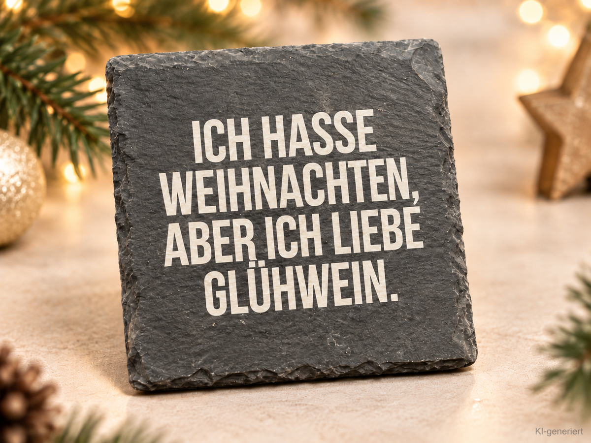 ICH HASSE WEIHNACHTEN, ABER ICH LIEBE GLÜHWEIN. – Weihnachtskerze | Lustiges Weihnachtsgeschenk | Geschenkidee für Freunde, Kolleg:innen & Glühwein-Fans