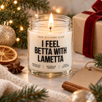 I FEEL BETTA WITH LAMETTA | Weihnachtskerze Duftkerze Weihnachten Weihnachtsgeschenk Geschenkidee Wichtelgeschenk für Freundin Kollegin