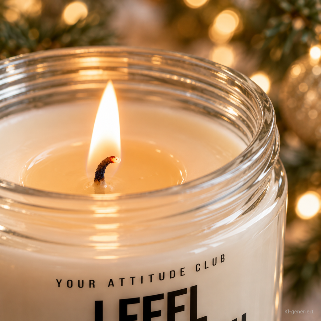 I FEEL BETTA WITH LAMETTA | Weihnachtskerze Duftkerze Weihnachten Weihnachtsgeschenk Geschenkidee Wichtelgeschenk für Freundin Kollegin