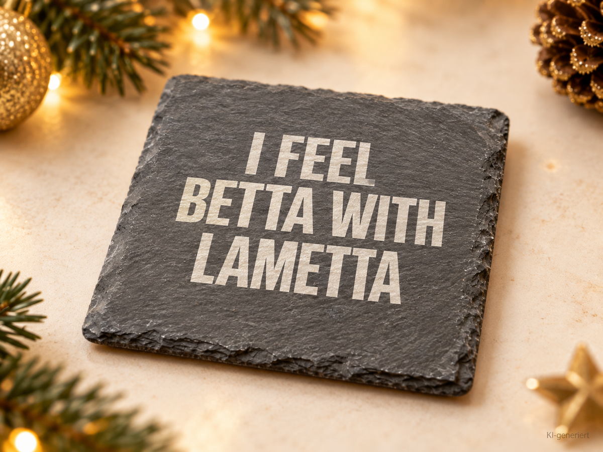 I FEEL BETTA WITH LAMETTA – Weihnachtskerze | Weihnachtsgeschenk | lustige Geschenkidee für Freunde, Kolleg:innen & Familie | Wichtelgeschenk