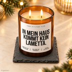 IN MEIN HAUS KOMMT KEIN LAMETTA. – Weihnachtskerze Naturgras Etikett | Weihnachtsgeschenk | Wichtelgeschenk | Geschenkidee Weihnachten