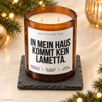 IN MEIN HAUS KOMMT KEIN LAMETTA. – Weihnachtskerze | Lustiges Weihnachtsgeschenk | Geschenk für Freunde, Familie & Kolleg:innen | Geschenkidee Weihnachten