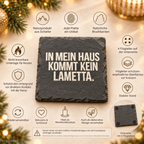 IN MEIN HAUS KOMMT KEIN LAMETTA. – Weihnachtskerze | Lustiges Weihnachtsgeschenk | Geschenk für Freunde, Familie & Kolleg:innen | Geschenkidee Weihnachten
