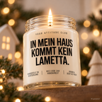 IN MEIN HAUS KOMMT KEIN LAMETTA. | Weihnachtskerze Duftkerze Weihnachten Weihnachtsgeschenk Wichtelgeschenk Geschenkidee für Familie Freunde