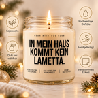 IN MEIN HAUS KOMMT KEIN LAMETTA. | Weihnachtskerze Duftkerze Weihnachten Weihnachtsgeschenk Wichtelgeschenk Geschenkidee für Familie Freunde
