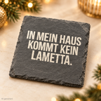 IN MEIN HAUS KOMMT KEIN LAMETTA. – Weihnachtskerze | Lustiges Weihnachtsgeschenk | Geschenk für Freunde, Familie & Kolleg:innen | Geschenkidee Weihnachten