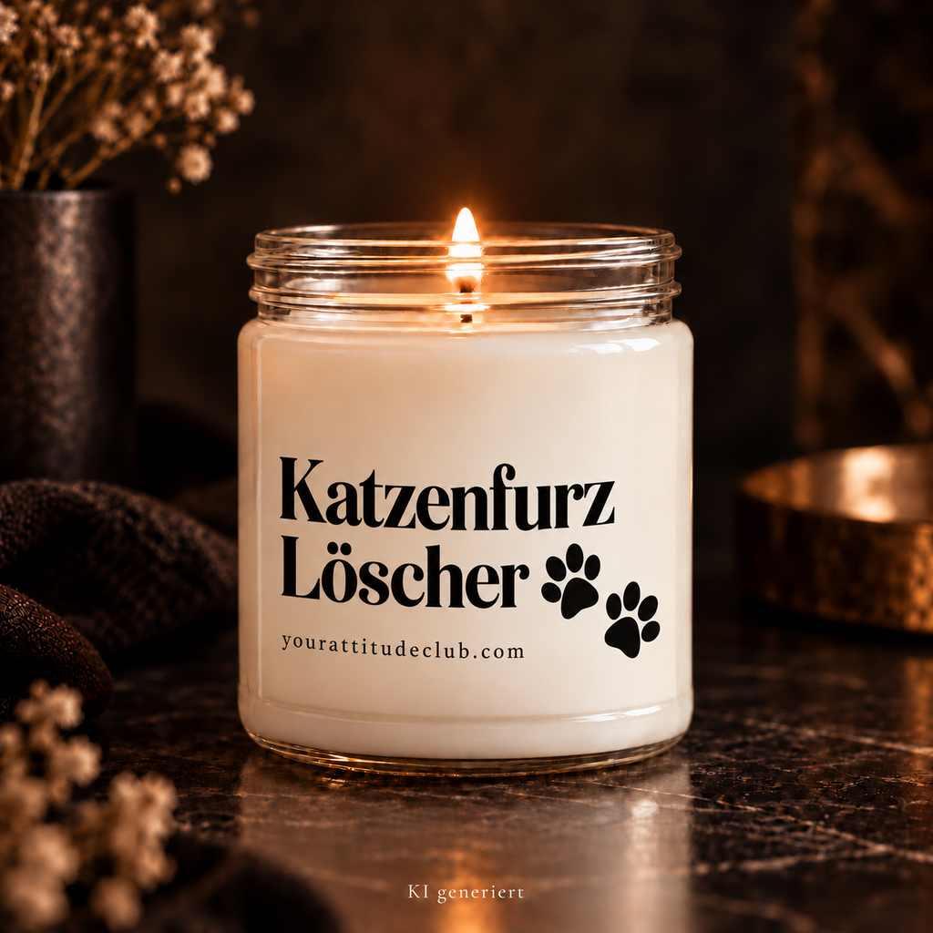 Cat Fart Eliminator Candle - Funny Candle for Cat Lovers, Humorous Gift, Soy Wax Scented Candle, Fun Candle, Gift Idea for Animal Lovers Your Attitude Club
