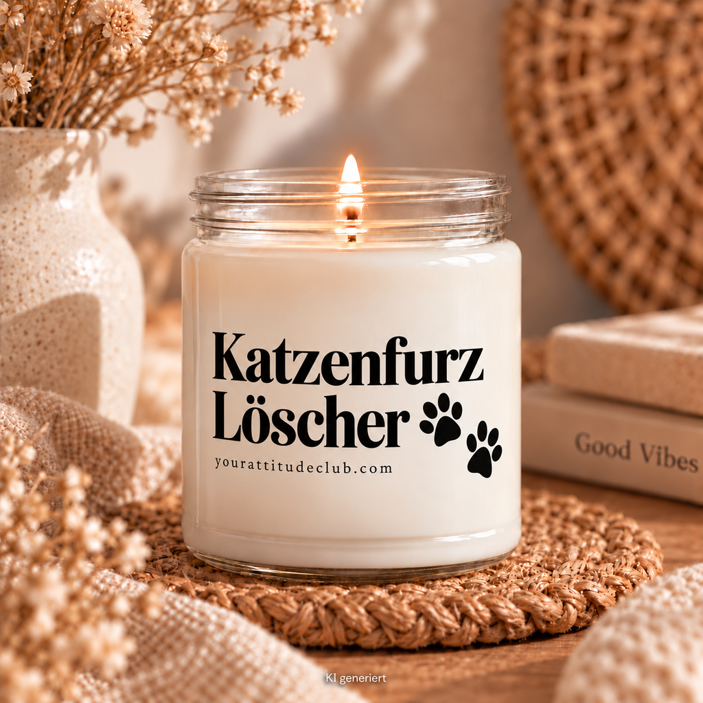 Cat Fart Eliminator Candle - Funny Candle for Cat Lovers, Humorous Gift, Soy Wax Scented Candle, Fun Candle, Gift Idea for Animal Lovers Your Attitude Club