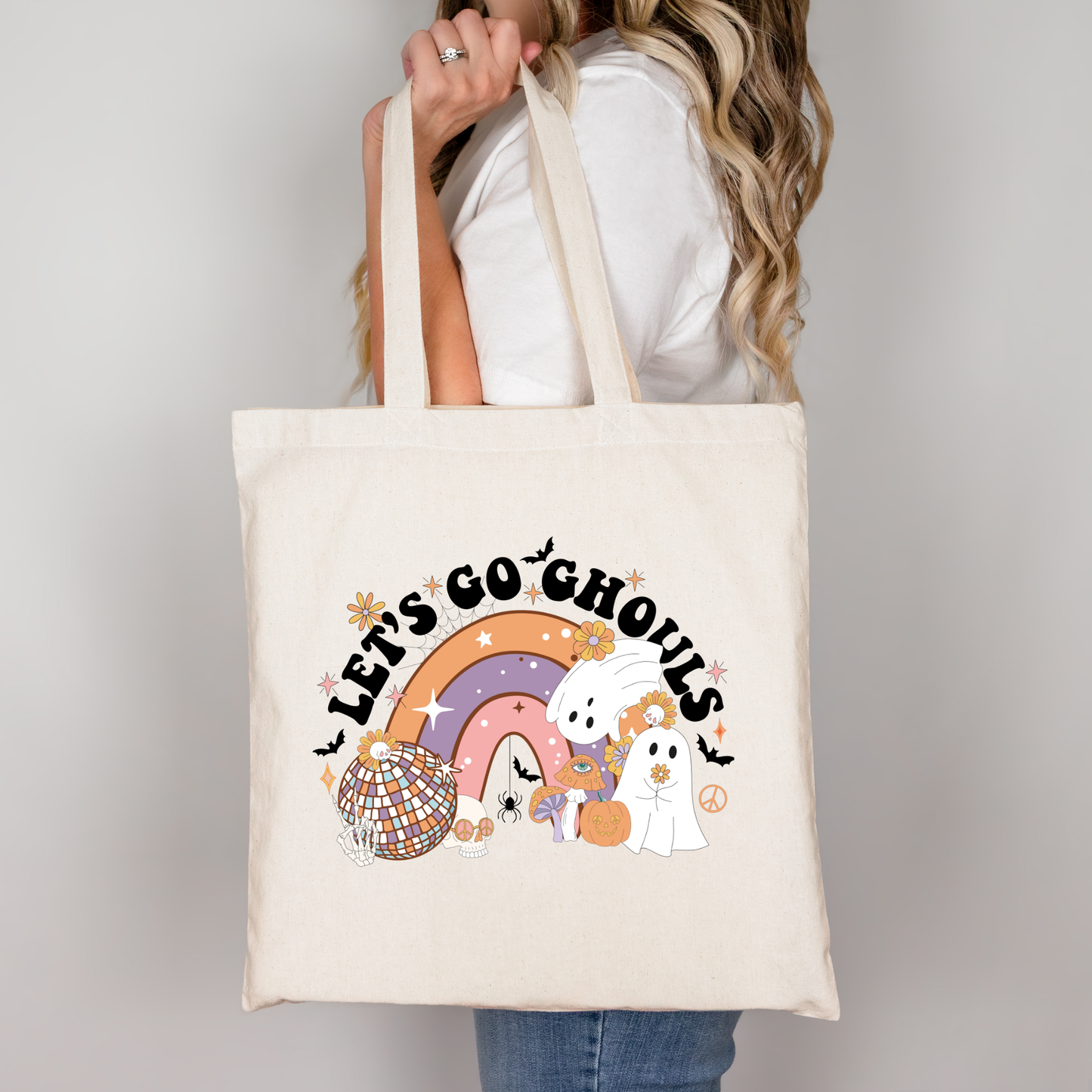 Let's go Ghouls | Tragetasche mit Spruch – Baumwollbeutel mit Attitude