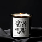 Glück ist, dich als Mutter zu haben. | Liebevolle Duftkerze mit 2 Dochten für Mama