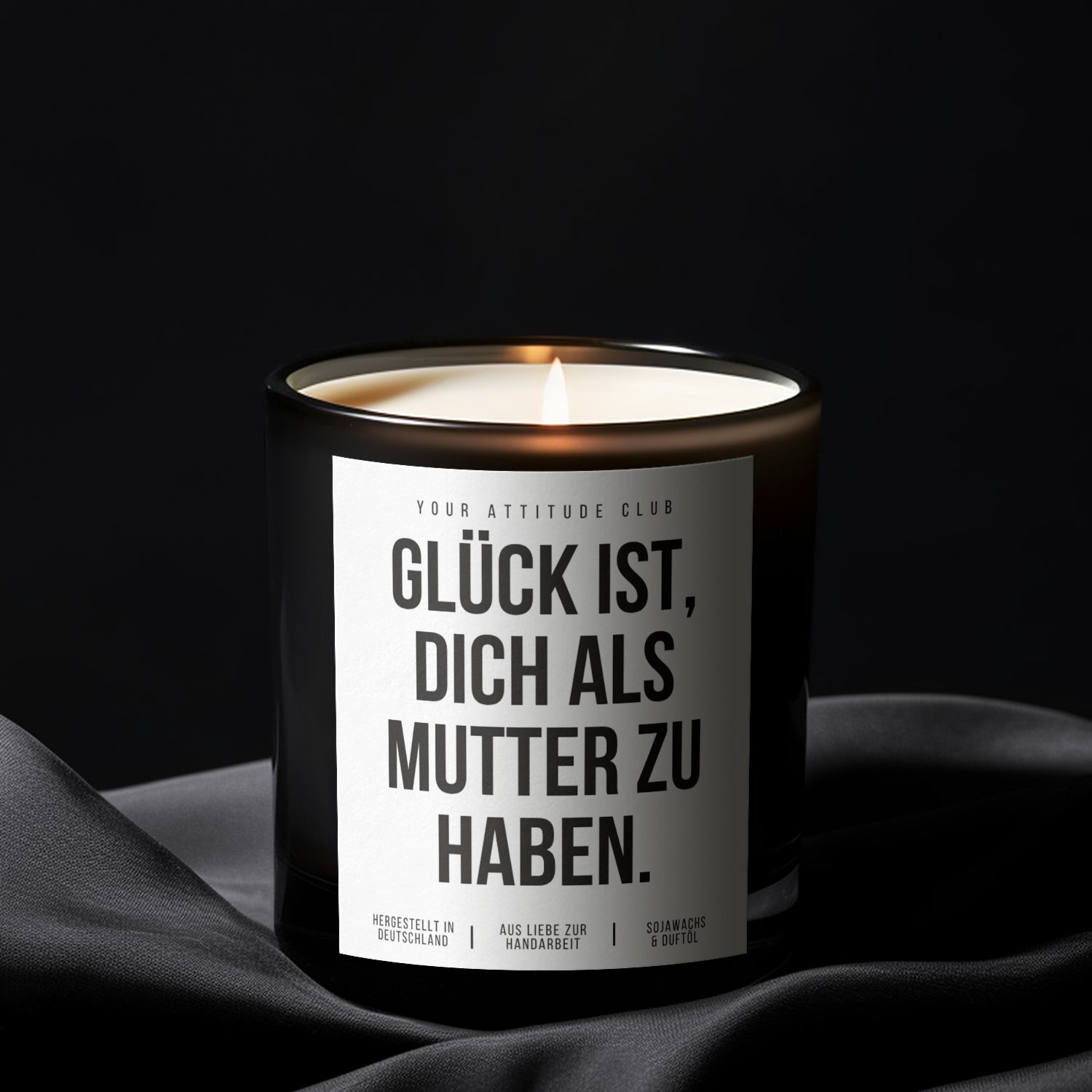 Glück ist, dich als Mutter zu haben | 300ml Duftkerze mit 2 Dochten als liebevolles Geschenk