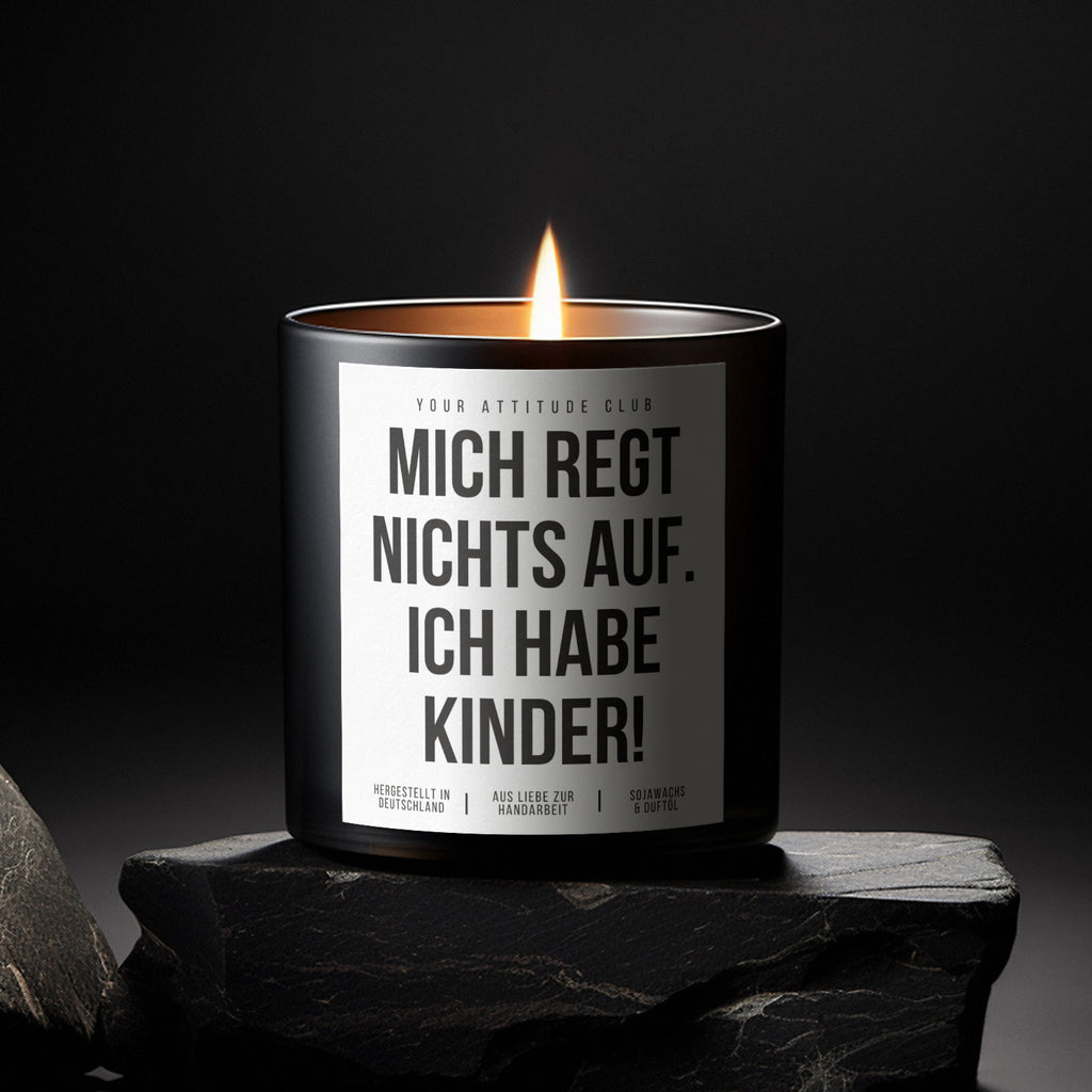 Mich regt nichts auf. Ich habe Kinder! | Lustige Muttertagskerze mit 2 Dochten