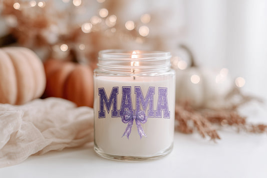 Mama Kerze Geschenk Duftkerze Homedecor Glas Vegan Sojawachs Herbst Halloween Deko