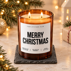 MERRY CHRISTMAS – Weihnachtskerze | Weihnachtsgeschenk | Geschenk für Familie, Freunde & Kolleg:innen | Geschenkidee Weihnachten