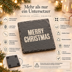 MERRY CHRISTMAS – Weihnachtskerze Naturgras Etikett | Weihnachtsgeschenk | Geschenk für Familie, Freunde & Kollegen | Geschenkidee Weihnachten