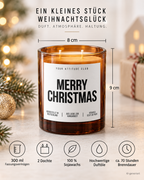 MERRY CHRISTMAS – Weihnachtskerze | Weihnachtsgeschenk | Geschenk für Familie, Freunde & Kolleg:innen | Geschenkidee Weihnachten