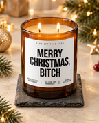 MERRY CHRISTMAS, BITCH – Weihnachtskerze | lustiges Weihnachtsgeschenk | Geschenk für beste Freundin, Kollegin & Freunde | Wichtelgeschenk