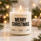 MERRY CHRISTMAS | Weihnachtskerze Duftkerze Weihnachten Weihnachtsgeschenk Geschenkidee Wichtelgeschenk für Mama Papa Freundin Kollegin Freunde