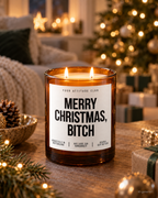 MERRY CHRISTMAS, BITCH – Weihnachtskerze | lustiges Weihnachtsgeschenk | Geschenk für beste Freundin, Kollegin & Freunde | Wichtelgeschenk