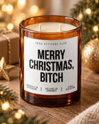 MERRY CHRISTMAS, BITCH – Weihnachtskerze | lustiges Weihnachtsgeschenk | Geschenk für beste Freundin, Kollegin & Freunde | Wichtelgeschenk