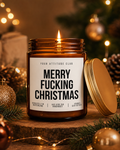 MERRY FUCKING CHRISTMAS Weihnachtskerze mit Spruch | freche Duftkerze | lustiges Weihnachtsgeschenk | Wichtelgeschenk Erwachsene | Sojawachs Kerze handgemacht