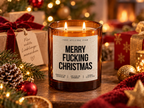MERRY FUCKING CHRISTMAS – Weihnachtskerze | lustiges Weihnachtsgeschenk | Geschenk für Freunde, Kollegin & beste Freundin