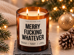 MERRY FUCKING WHATEVER – Weihnachtskerze | lustiges Weihnachtsgeschenk | Geschenk für Freunde, Kollegin & beste Freundin | Wichtelgeschenk