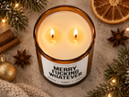 MERRY FUCKING WHATEVER – Weihnachtskerze | lustiges Weihnachtsgeschenk | Geschenk für Freunde, Kollegin & beste Freundin | Wichtelgeschenk