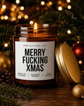 MERRY FUCKING XMAS Weihnachtskerze mit Spruch | freche Duftkerze | lustiges Weihnachtsgeschenk | Wichtelgeschenk Erwachsene | Sojawachs Kerze handgemacht