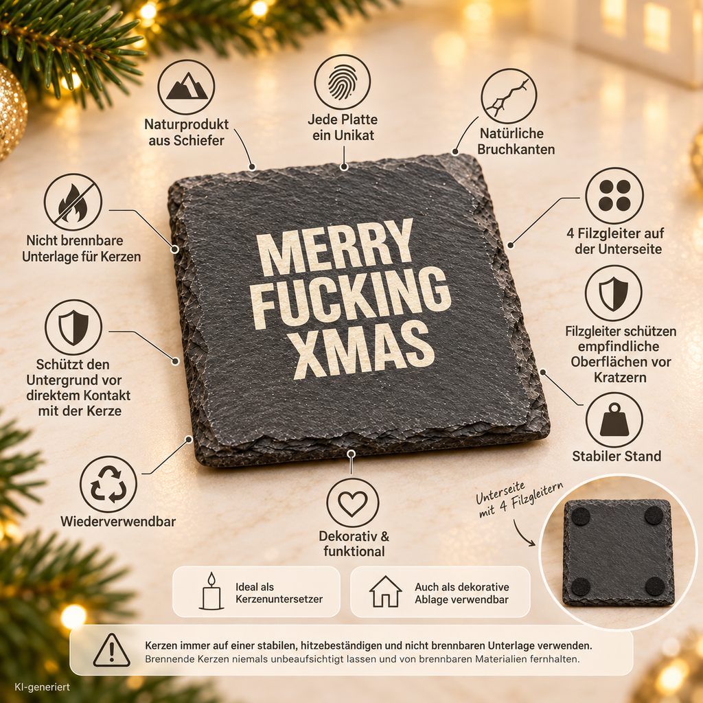 MERRY FUCKING XMAS – Weihnachtskerze | lustiges Weihnachtsgeschenk | Geschenk für Freunde, Kollegin & beste Freundin | Wichtelgeschenk