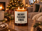 MERRY FUCKING XMAS – Weihnachtskerze | lustiges Weihnachtsgeschenk | Geschenk für Freunde, Kollegin & beste Freundin | Wichtelgeschenk