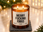 MERRY FUCKING XMAS – Weihnachtskerze | lustiges Weihnachtsgeschenk | Geschenk für Freunde, Kollegin & beste Freundin | Wichtelgeschenk