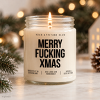 MERRY FUCKING XMAS | Weihnachtskerze Duftkerze Weihnachten Weihnachtsgeschenk lustige Geschenkidee Wichtelgeschenk für Freundin Kollegin Schwester