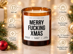 MERRY FUCKING XMAS – Weihnachtskerze | lustiges Weihnachtsgeschenk | Geschenk für Freunde, Kollegin & beste Freundin | Wichtelgeschenk