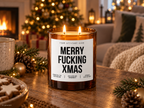 MERRY FUCKING XMAS – Weihnachtskerze | lustiges Weihnachtsgeschenk | Geschenk für Freunde, Kollegin & beste Freundin | Wichtelgeschenk
