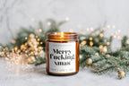 Merry Fucking Xmas | Soy Candle with Funny Saying as a Christmas Gift