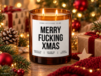 MERRY FUCKING XMAS – Weihnachtskerze | lustiges Weihnachtsgeschenk | Geschenk für Freunde, Kollegin & beste Freundin | Wichtelgeschenk