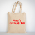 Mom’s Biggest Flex Beutel – Statement Tragetasche Baumwolle, Shopper Bag Mama Geschenk, Stoffbeutel groß Damen modern Trend Tasche