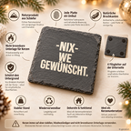 NIX – WE GEWÜNSCHT. – Weihnachtskerze | Lustiges Weihnachtsgeschenk | Geschenk für Freunde, Familie, Kollegen & Nachbarn | Geschenkidee Weihnachten