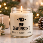 -NIX- WE GEWÜNSCHT. | Weihnachtskerze Duftkerze Weihnachten, Weihnachtsgeschenk, Geschenkidee für Mama, Kollegin, Freundin, Wichtelgeschenk