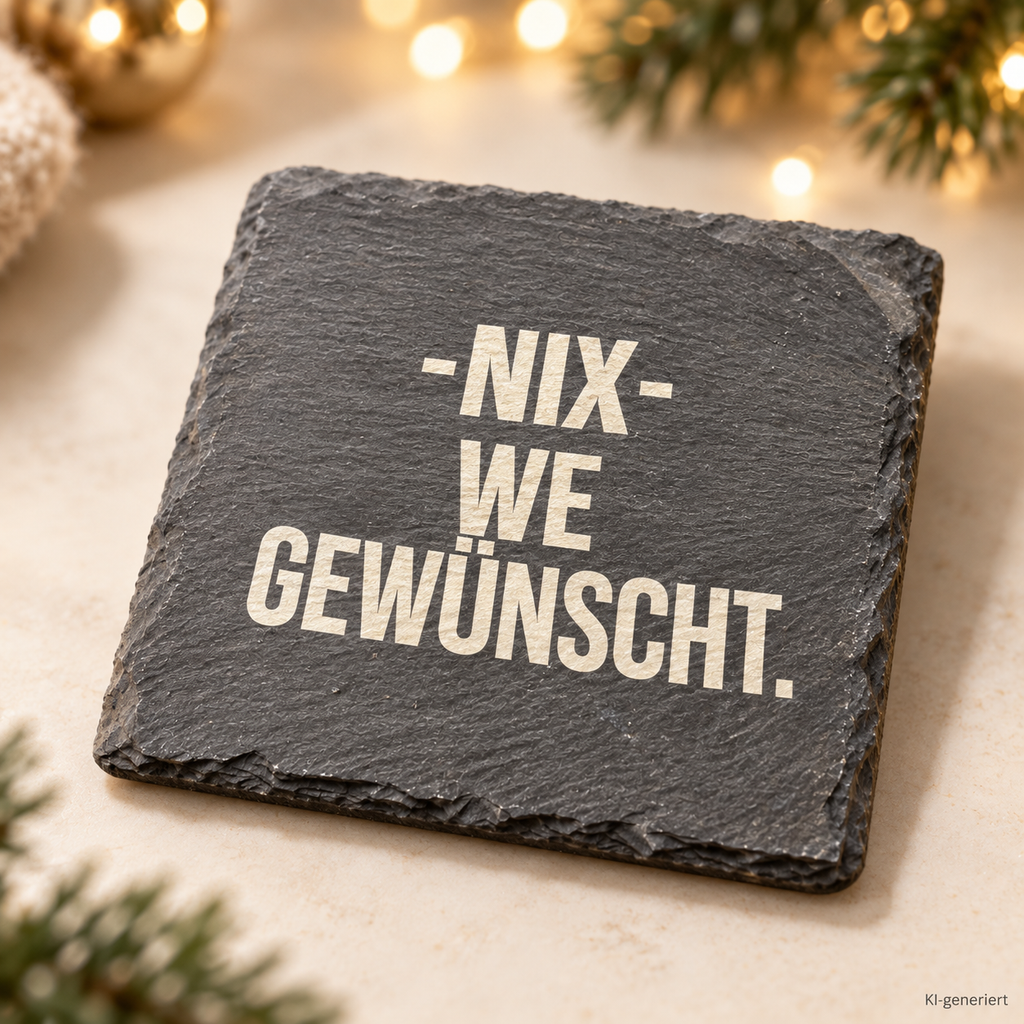 NIX – WE GEWÜNSCHT. – Weihnachtskerze | Lustiges Weihnachtsgeschenk | Geschenk für Freunde, Familie, Kollegen & Nachbarn | Geschenkidee Weihnachten