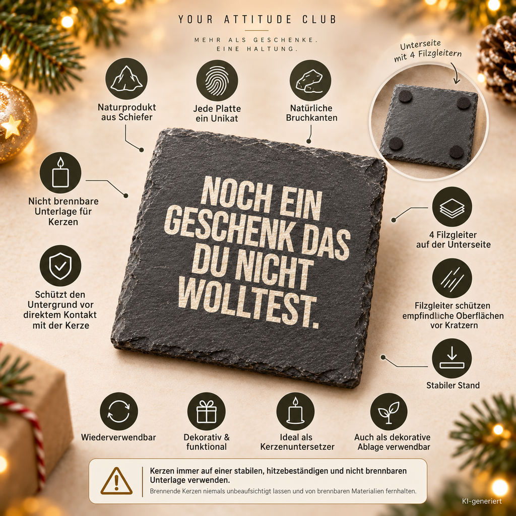 NOCH EIN GESCHENK DAS DU NICHT WOLLTEST. – Weihnachtskerze | lustiges Weihnachtsgeschenk | Wichtelgeschenk | Geschenk für Freunde & Kolleg:innen