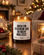 NOCH EIN GESCHENK DAS DU NICHT WOLLTEST. – Weihnachtskerze | lustiges Weihnachtsgeschenk | Wichtelgeschenk | Geschenk für Freunde & Kolleg:innen