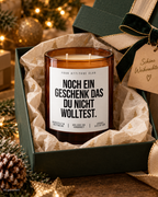 NOCH EIN GESCHENK DAS DU NICHT WOLLTEST. – Weihnachtskerze Naturgras Etikett | Lustiges Weihnachtsgeschenk | Wichtelgeschenk | Geschenkidee Weihnachten